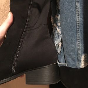 Black Knee High Boots